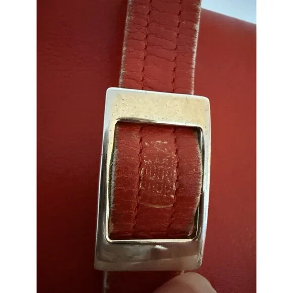 Mark Cross Genuine Leather Jewelry roll travel Cognac ColorMade in Italy